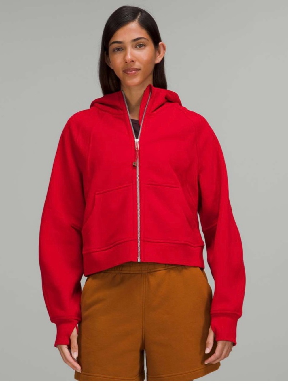 Lululemon scuba oversized full zip - dark red